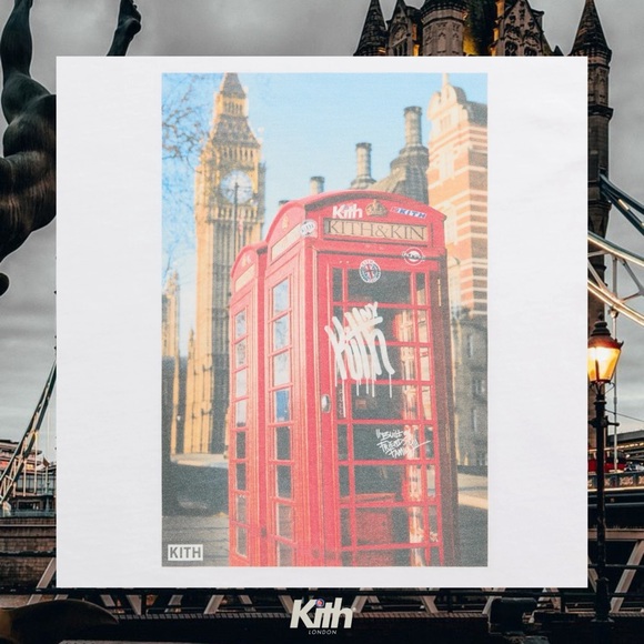 KITH London Graffiti Telephone Booth Tee • White • 2025 - Picture 3 of 4